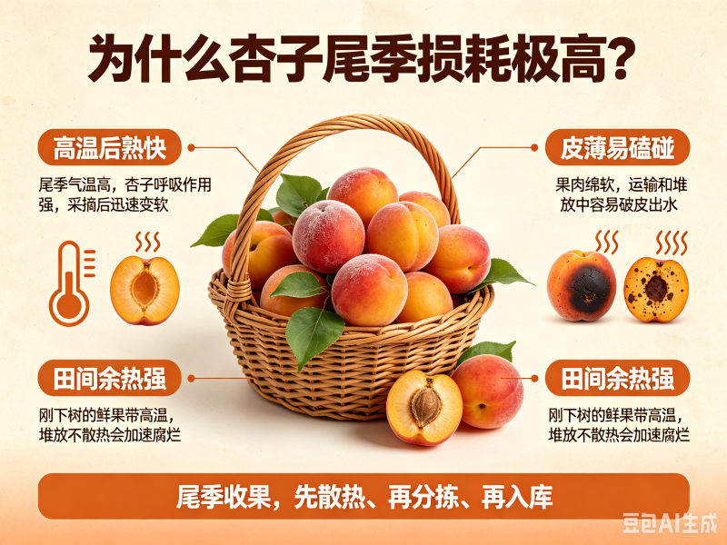 阿克苏的杏子采摘收尾，大批量鲜果该如何长效保鲜？-阿克苏华丰果业