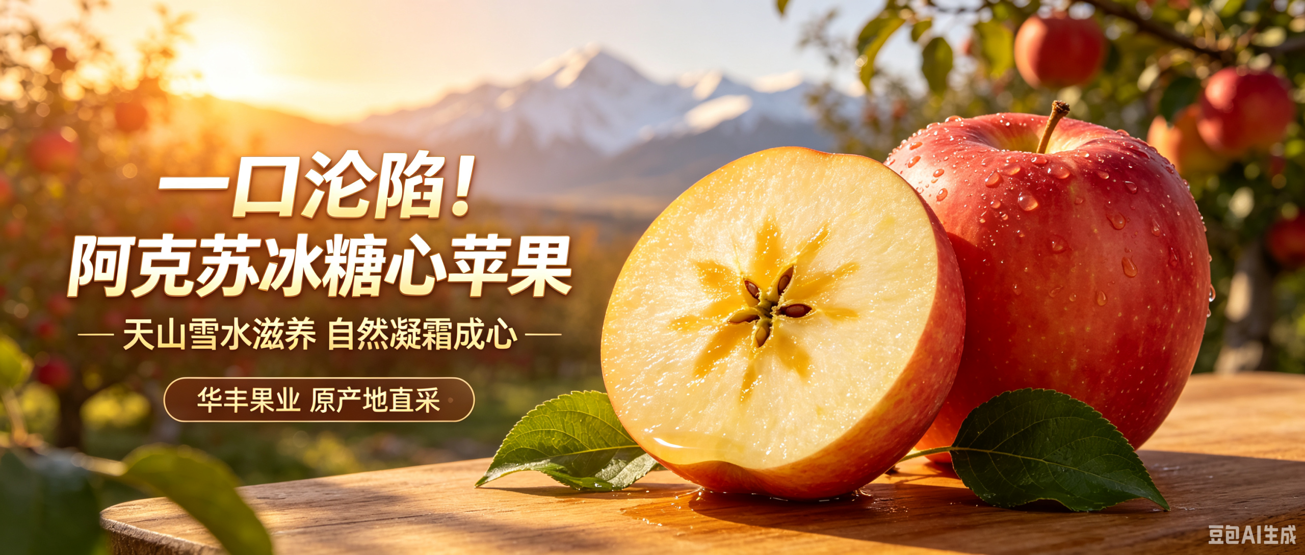 一口沦陷!来自阿克苏核心产区的冰糖心,藏着秋日最纯粹的甜-阿克苏华丰果业